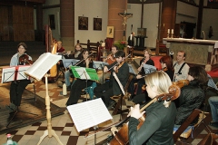 Generalprobe in der Kirche St. Josefs Kirche für das Konzert von Vivaldi & Rutter
